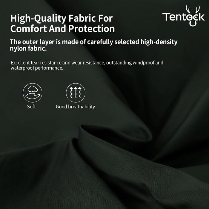 Зимове пончо Tentock унісекс з капюшоном, тепла ковдра, пуловер з капюшоном, надлегкий спальний мішок, водонепроникний, невелика ковдра для кемпінгу та походів на свіжому повітрі, сірий