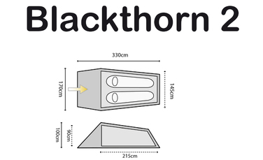 Намет двомісний Highlander Blackthorn 2 HMTC (TEN132-HC)