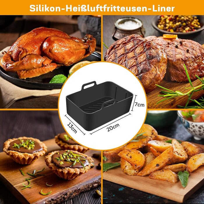 Аксесуари для фритюрниці - Аксесуари для мультипечі для Ninja Foodi AF400EU AF300EU 9.5L та інших двозонних аерофритюрниць, без BPA, аксесуари для мультипечі Ninja