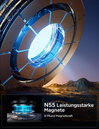 Тримач для мобільного телефону JOYROOM Автомобільний магніт складаний та суцільнометалевий MagSafe з 20 магнітами N55 та обертання