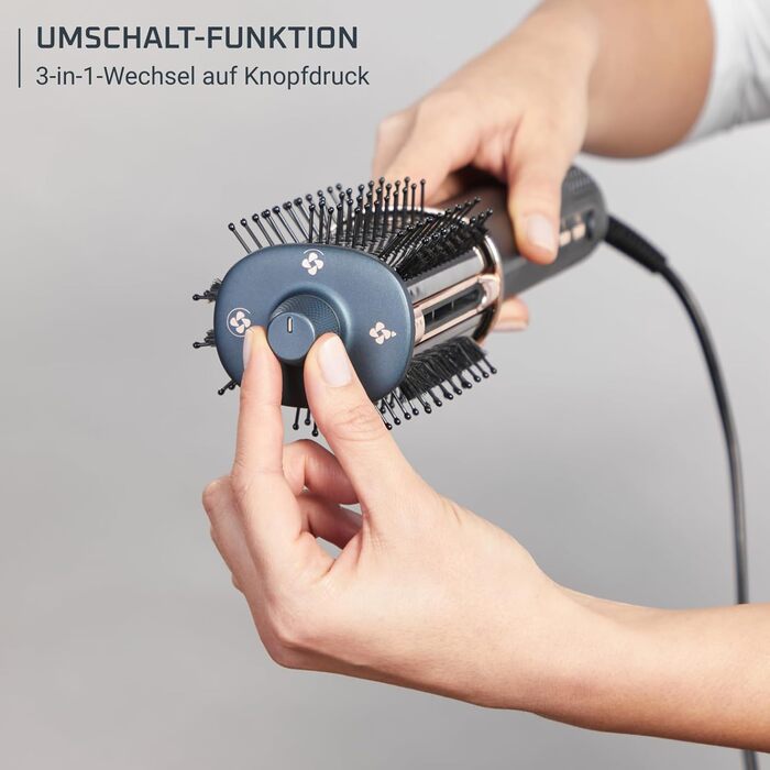 Термощітка 3-в-1 Rowenta Air Brush 3D UB9720, металік/блакитний