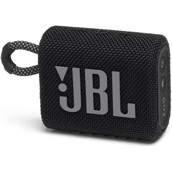Маленька Bluetooth-колонка JBL GO 3 чорного кольору - Водонепроникна портативна колонка для подорожей - До 5 годин відтворення на