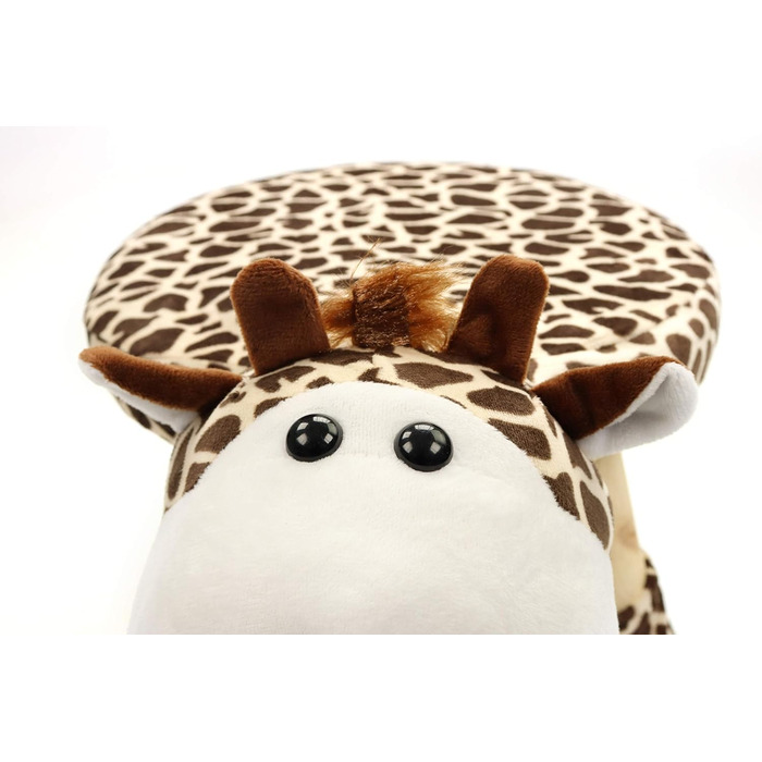Стілець/табурет ELLUG для дітей, тварин, плюшевий чохол та дерев'яні ніжки, до 70 кг, 47 * 20 * 27 см (жираф)