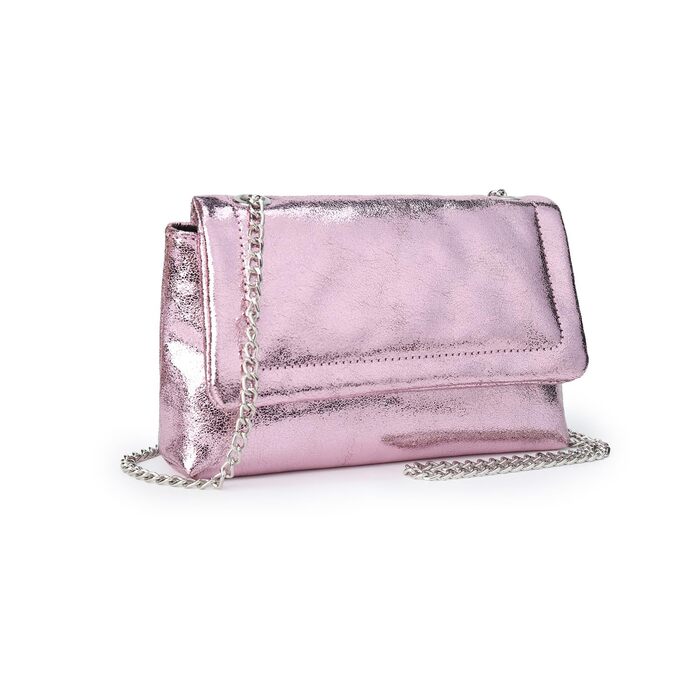 Маленький клатч з ланцюжком, модна сумка через плече, елегантна вечірня сумочка, міні-сумочка, рожевий