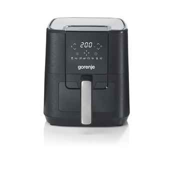 Аерофритюрниця Gorenje AF1350DWB, 1350 Вт, чаша 5,4 л з вікном, 8 автопрограм, антипригарне покриття, LED-дисплей, 28 35,3 32,1 см, чорна