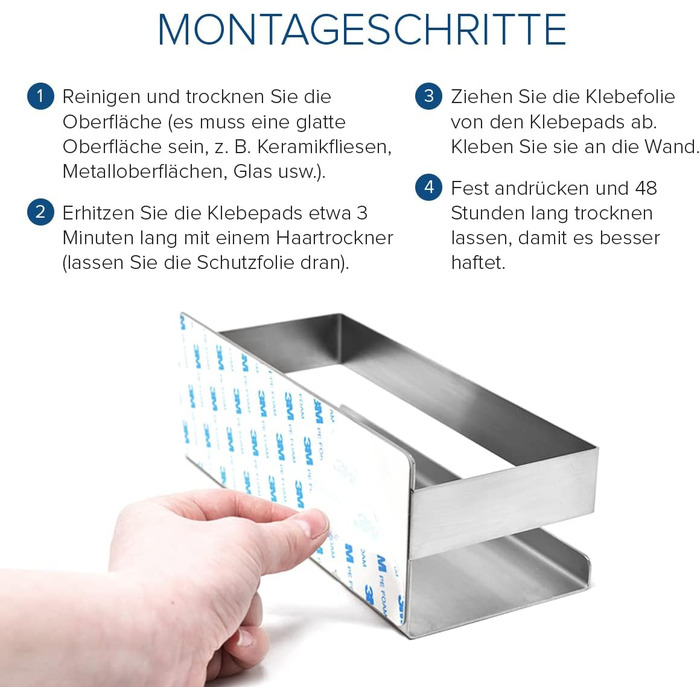 Полиця для душу Joejis з нержавіючої сталі - самоклеюча, без свердління - кутова полиця у ванну кімнату - тримач для душу, полиця для зберігання шампуню та засобів для душу - чорний/срібний (полірована нержавіюча сталь)
