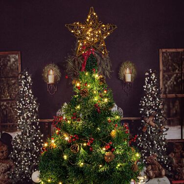 Верхівка для ялинки з натурального ротанга DDcafor