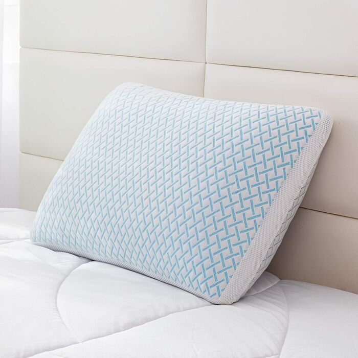 Подушка з подрібненого пінного матеріалу з ефектом пам&39яті, охолоджувальна, м&39яка, розмір &quotqueen-size&quot, регульована, гіпоалергенна, готельної якості, підходить для сну на боці, животі та спині, чохол з бамбукової віскози, Oeko-TEX 1 - Queen