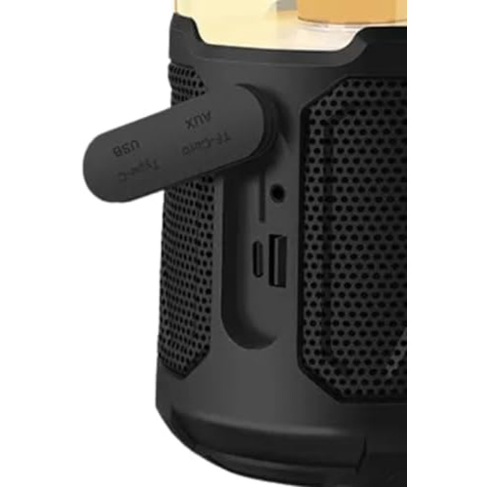 Вулична Bluetooth-колонка з підсвічуванням та зовнішнім акумулятором - 20 Вт, SD-карта, AUX-IN - акумулятор 10000 мАг - світлодіодний кемпінговий ліхтар з Bluetooth-колонкою - світлодіод з регульованою яскравістю, 2300 люкс - всепогодний, 300 -