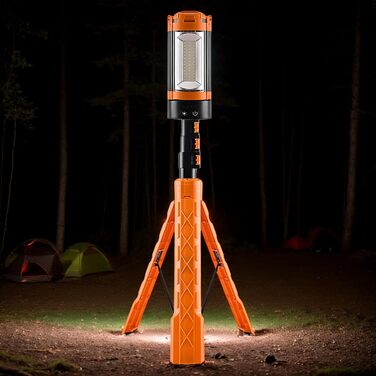 Телескопічний кемпінговий ліхтар - світлодіодний ліхтар ємністю 10000 мАг, ліхтарик з регульованою яскравістю, підставка-штатив для походів, дому, кемпінгу на свіжому повітрі, подорожей, походів, гаража, патіо, нічної риболовлі, пригод, роботи