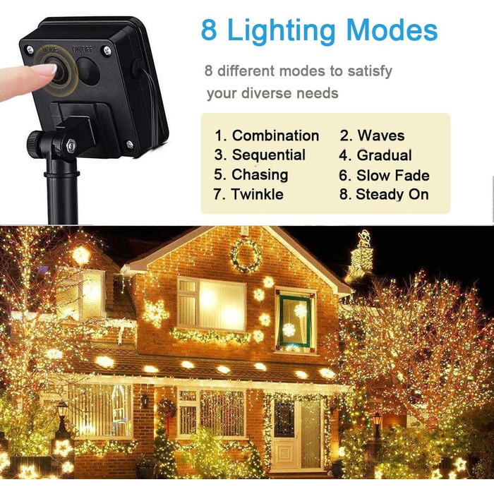 И сонячних казкових вогнів на відкритому повітрі 2x15M 150 LED, сонячні різдвяні вогні на відкритому повітрі водонепроникні, 8 реж
