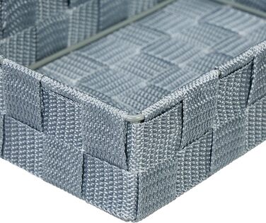 Набір кошиків для зберігання Relaxdays, 6 шт. , пластик, сірий Кошики для ванної кімнати, кошики 4 розмірів, плетені, металевий каркас, сірий, набір з 6 шт.