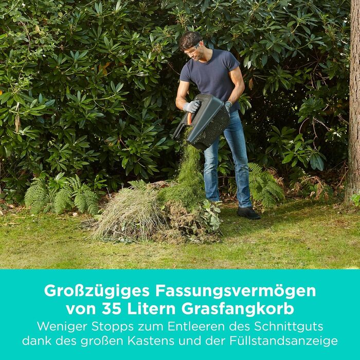 Електрогазонокосарка BLACKDECKER 1000 Вт, ширина 32 см, 3 регулювання висоти, травозбірник 30 л, BEMW351-QS