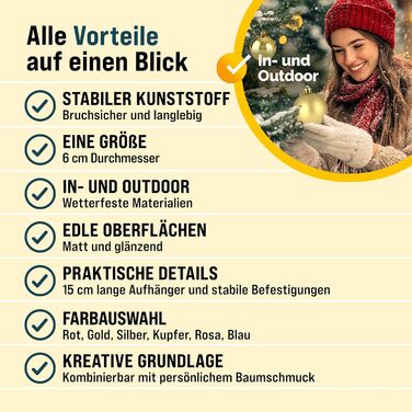 Різдвяні кульки 54 шт золоті Deuba