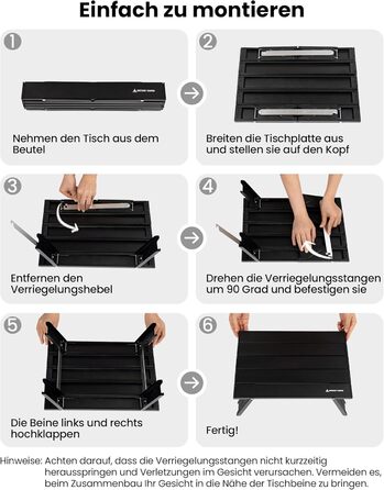 Складаний кемпінговий стіл OneTigris, маленький алюмінієвий, складний кемпінговий стіл, надлегкий портативний вуличний стіл, вантажопідйомність до 30 кг для використання на свіжому повітрі, для походів (39,5 x 29 x 12,5 см)