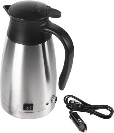 Чайник 12V -- Чайник 1000 мл автомобільний вантажівка 12V/24V чайник з нержавіючої сталі електричний нагрівач пляшка води швидкий