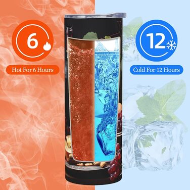 Кружка з прямою трубочкою, 590 мл, дизайн фрукти та вино, друкований, підходить для кемпінгу, офісу та дому.