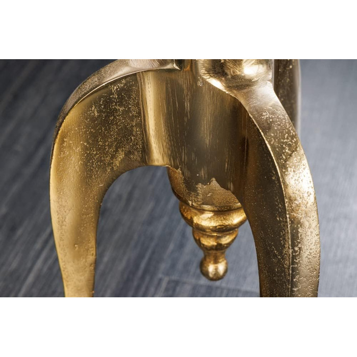 Бароковий журнальний столик Savoy 55 см, золотистий металевий штатив, круглий, вінтажний