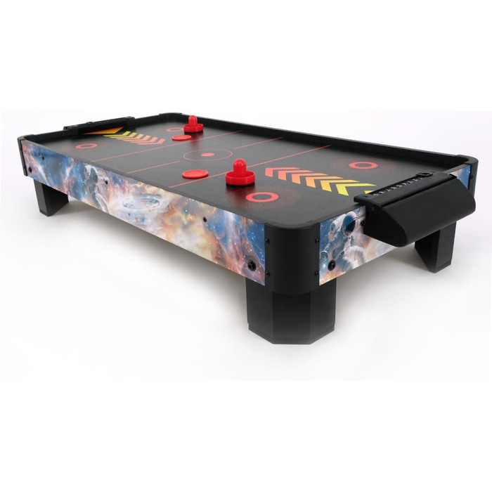 Стіл для аерохокею для дітей віком від 6 років, гра в аерохокей для столів з вентилятором/двигуном, стільниця для аерохокею для 2 гравців, включаючи 4 шт. овхачі, 4 шайби, лічильник рахунків, режим нульової гравітації 102x52x20 см