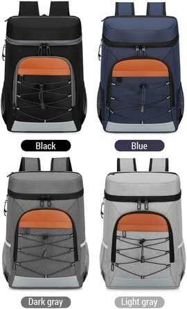 Рюкзак-холодильник Tourit, кемпінговий рюкзак-холодильник з відділенням для обіду, утеплений, водовідштовхувальний, для чоловіків/жінок, пікніків, подорожей, спорту, велика місткість, легкий, водонепроникна підкладка, сірий