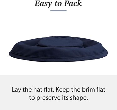 Жіночий сонцезахисний капелюх Wallaroo Hat Company із захистом від сонця UPF 50, з широкими полями, що складається, регулюється, розмір M (від 13 років), синьо-темно-синій