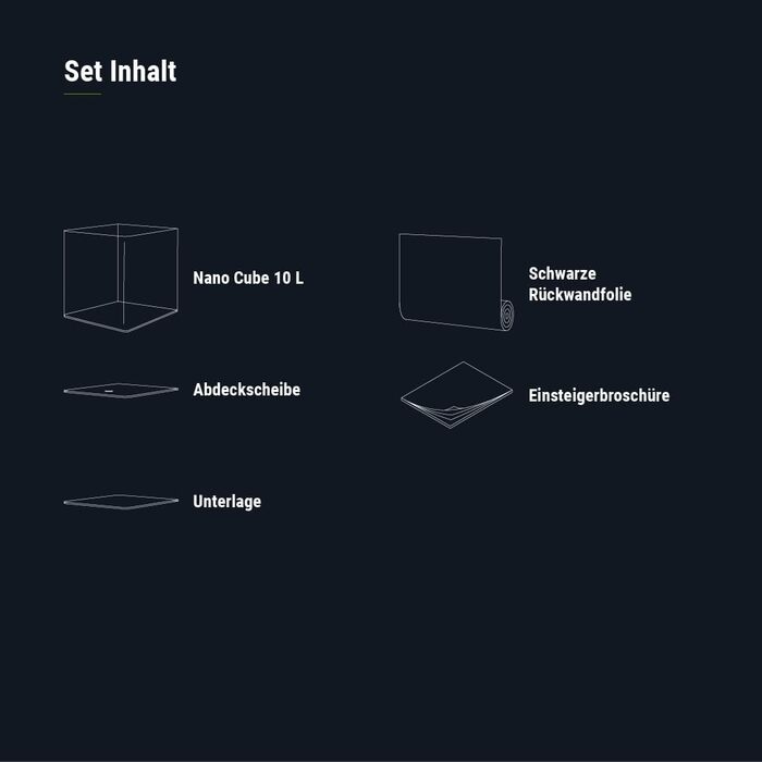 Міні-акваріум Dennerle Nano Cube 10 літрів - 20 x 20 x 25 см