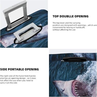 Чохол для валізи BAFAFA з принтом Морський бриз, захисний еластичний чохол від подряпин та пилу для багажу, чорний, розмір 90