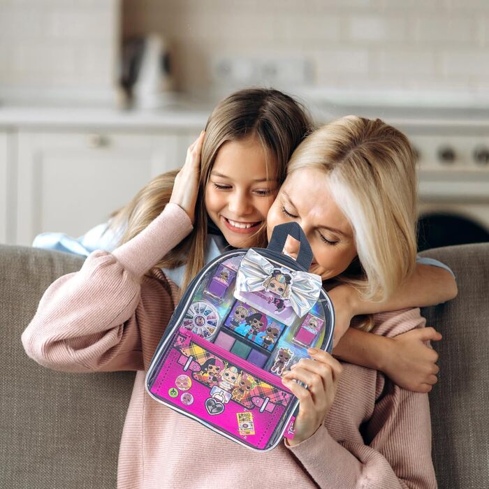 Набір рюкзаків із косметикою, включаючи бальзам для губ, лак для нігтів, пилочку для нігтів, банти для волосся, піжамні набори, макіяж, для дітей віком від 3 років, бантик-сюрприз Lol.