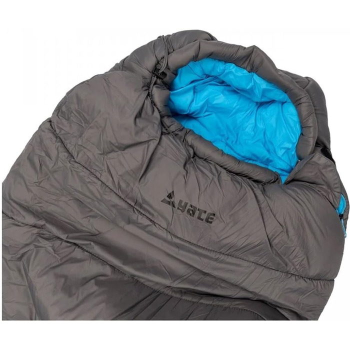 Спальний мішок Yate Mons XXL на 4 сезони для дорослих, розрахований на температуру -24C, 7-камерне порожнисте волокно, злегка водовідштовхувальний, 230x80 см, зимовий спальний мішок, спальний мішок для партнерів, спальний мішок для мам, блискавка зліва