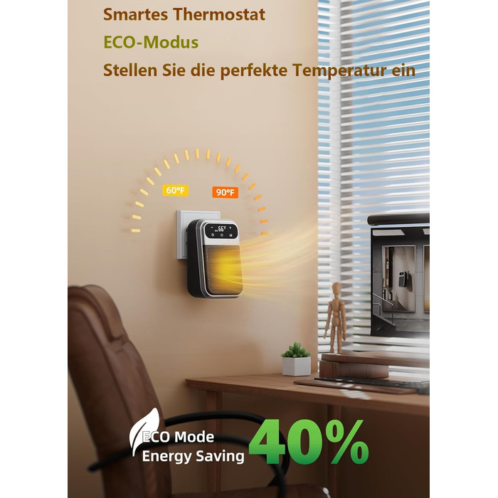 Підключається до мережі з вентилятором та дистанційним керуванням, міні-керамічний вентилятор для ванної кімнати, енергозберігаючий, тихий обігрів, променевий обігрівач потужністю 800 Вт з 12-годинним таймером, термостатом та захистом від перегріву для сп