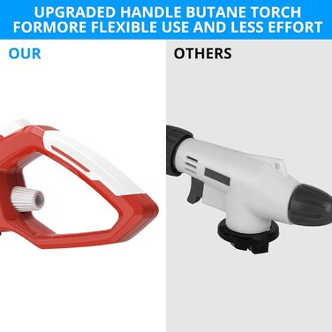 Кухонний пальник Sondiko, палаючий факел, головка кухонного пальника з регульованим полум'ям, кулінарна паяльна лампа для десертів