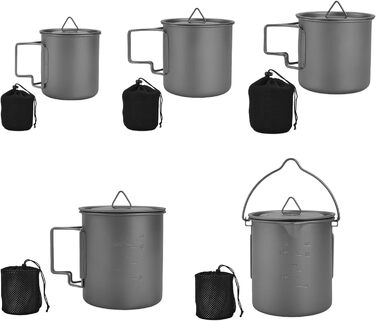 Легкий металевий кухоль з складною ручкою, посуд для пікніка та подорожей, 550 мл