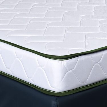 Знімний матрац з анатомічної піни з ефектом пам&39яті, висотою 20 см, напівжорсткий внутрішній шар, гіпоалергенний, виготовлений з поліуретану та піни з ефектом пам&39яті, для односпального ліжка (90 x 195 см).