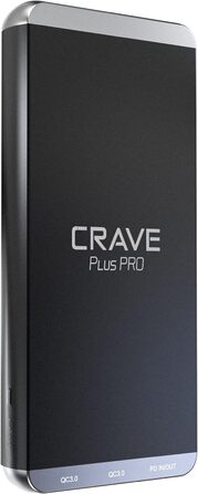 Портативний алюмінієвий зарядний пристрій Crave PD Power Bank, Plus PRO на 20000 мАг Швидка зарядка QC3.0 два порти блок живлення