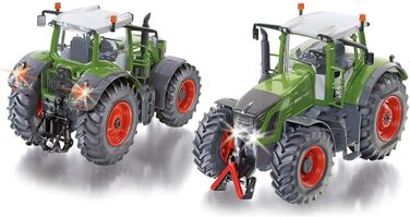 Радіокерований трактор Fendt 939, масштаб 132, з пультом дистанційного керування, метал/пластик, зелений колір, працює від батарейок, сумісний з причіпним обладнанням, 6880