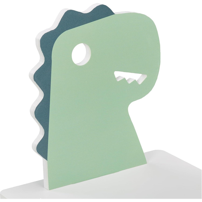 Дитячий комплект сидіння Relaxdays, дизайн динозаврів, дитячий стіл зі стільцем, для дівчаток та хлопчиків, зона відпочинку для дитячих кімнат, білий/зелений