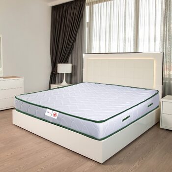 Знімний матрац з анатомічної піни з ефектом пам&39яті, висотою 20 см, напівжорсткий внутрішній шар, гіпоалергенний, виготовлений з поліуретану та піни з ефектом пам&39яті, для односпального ліжка (90 x 195 см).