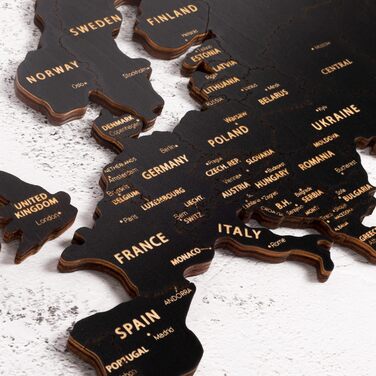 Карта світу настінне оздоблення з дерева, чорна карта світу карта подорожей настінне оздоблення настінне мистецтво для офісу, віта