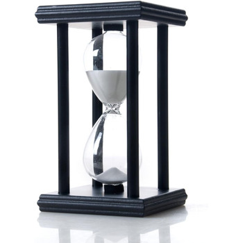 Пісочний годинник, дерево, дерево (15 хвилин, чорний)