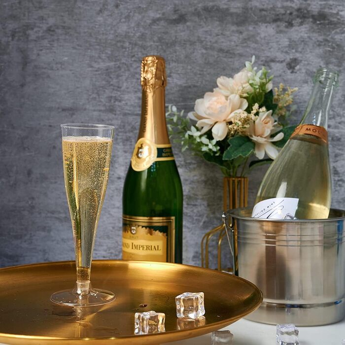 Пластикові келихи для шампанського Alihoo, 20 шт. прозорих пластикових келихів для шампанського, десертні чашки, келихи для шампан