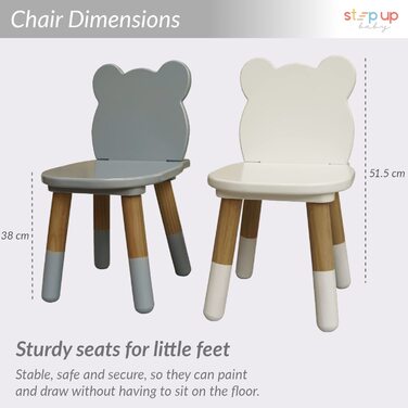 Дитячий стіл і стільці, дитячий ігровий стіл для малюків 2 стільці дерев'яний набір, 2-5 років (круглий)