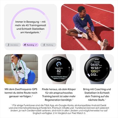 Мм) смарт-годинник Android із вигнутим дисплеєм, відстеженням фітнесу та підтримкою Gemini матово-чорний алюмінієвий корпус спортивний ремінець Obsidian Wi-Fi матово-чорний / Obsidian 41 мм, 4 (41