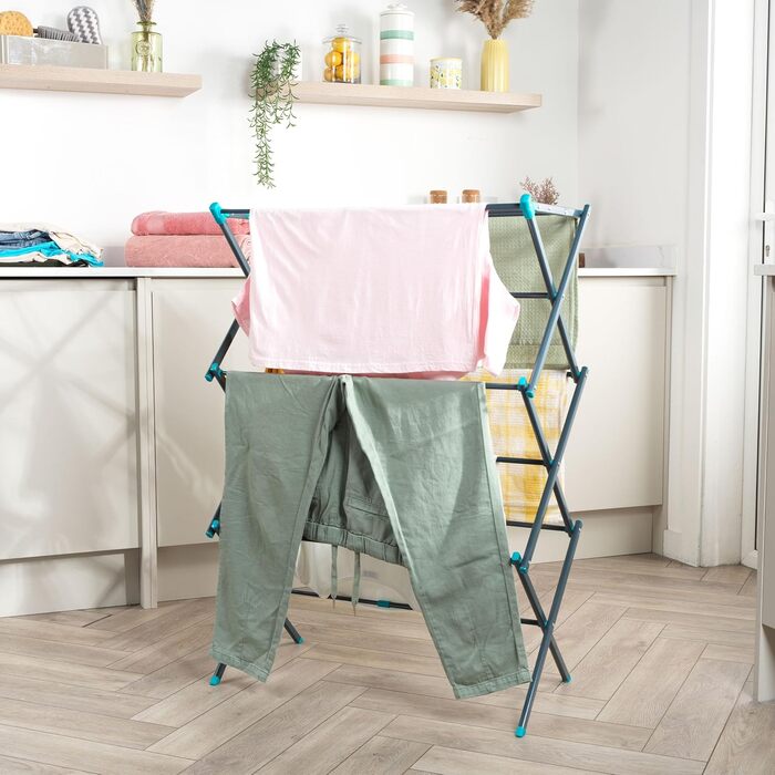 Висувна вішалка для одягу Beldray LA077615EU7 - вішалка для одягу з 3 рівнями, довжина сушіння 7 м, максимальне навантаження 7 кг,