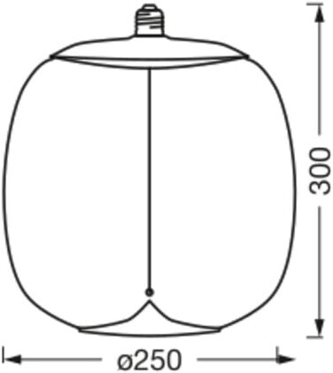 Декоративна LED-лампа Osram Vintage 1906 Big Oval, задимлене скло, ультратонкий магнітний філамент, цоколь E27, 4 Вт, затишне тепле біле світло (1800K), енергоощадна