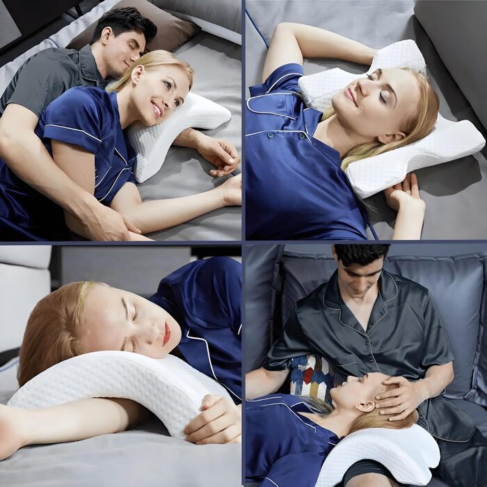 Ергономічна подушка для сну на боці з підлокітником, 26 x 30 x 12 см, охолоджувальний ефект, підтримка шиї та спини