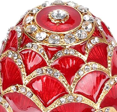 Шкатулка для дрібничок у стилі яйця, витончена шкатулка для дрібничок, позолочений емальований розписний органайзер для ювелірних виробів з подарунковою коробкою для декору дому