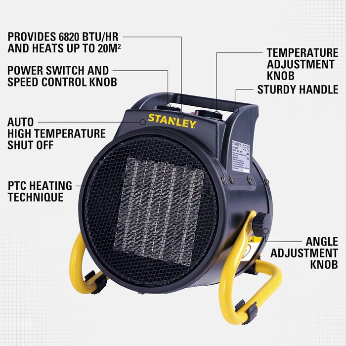 Промисловий обігрівач Stanley потужністю 2000 Вт