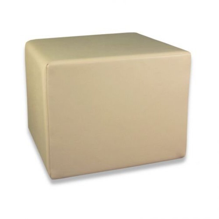 Куб для позиціонування з опорою на сходинки, куб для міжхребцевих дисків, куб для позиціонування, з мяким чохлом зі штучної шкіри, приблизно 50x45x40 см, бежевий