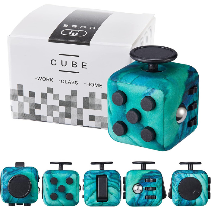 Іграшка Yetech Green Anti-Stress Cube, антистресовий кубик із функцією 6 сторін, для дітей і дорослих, засіб для зняття стресу від