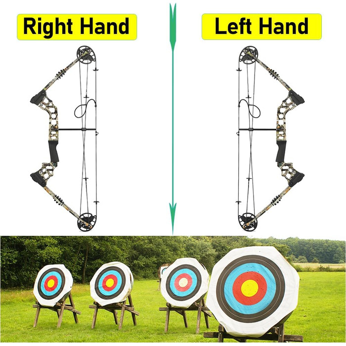 Набір складеного лука для дорослих початківців 20–70 lb – мисливський та спортивний лук з повним комплектом аксесуарів